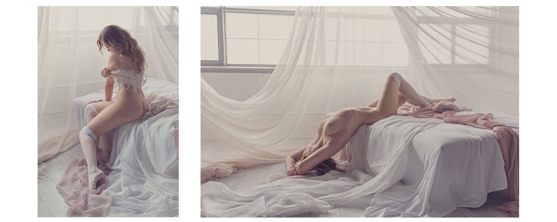 Artistic nude photos of a woman on bed