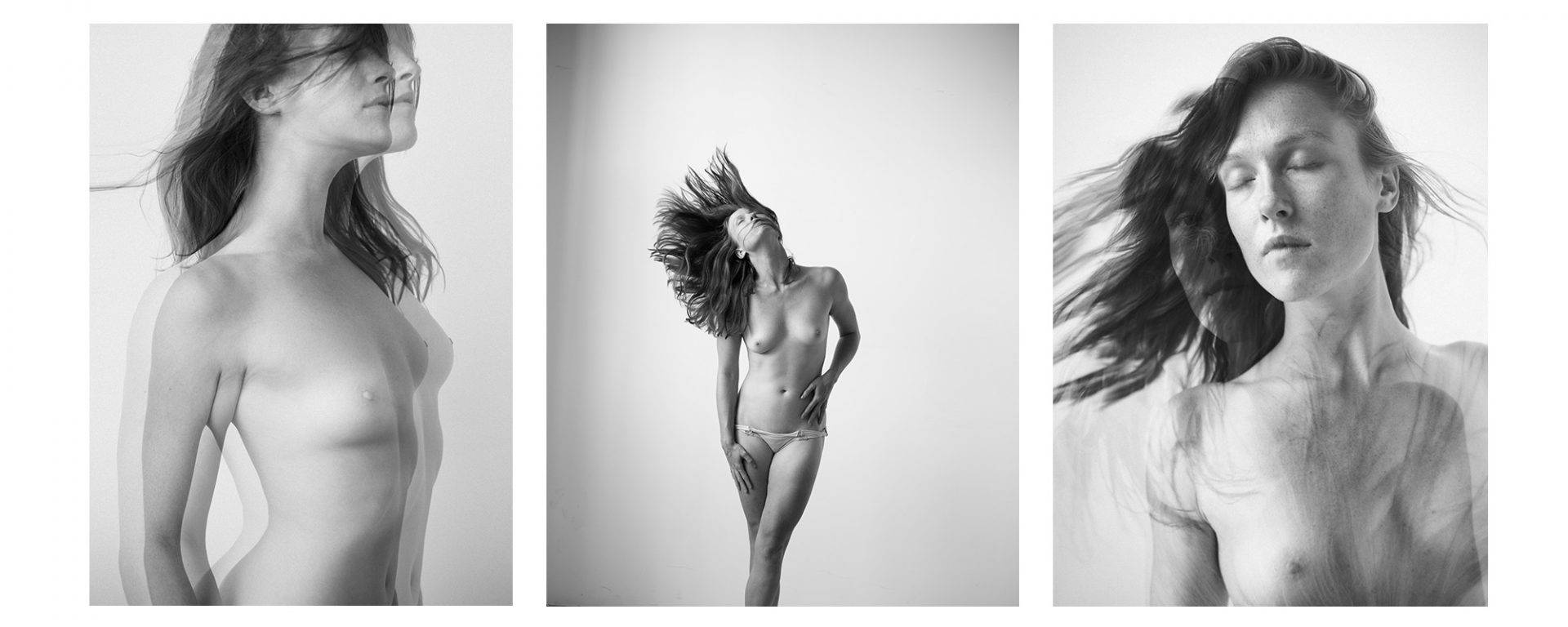 Black and white female fine art nude