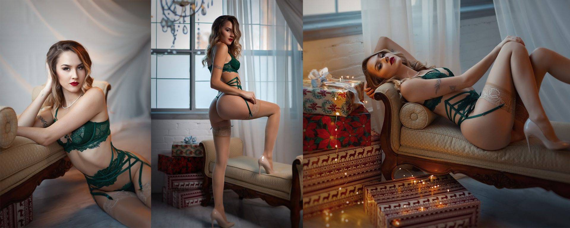 Christmas boudoir photos