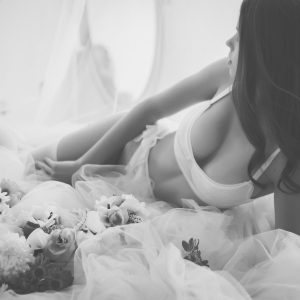 Black and white classy and dreamy bridal boudoir photography sessions Toronto