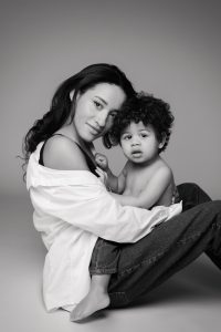 Mother and son lifestyle family photography, casual outfits