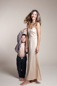 Mother and son lifestyle family photography, casual outfits