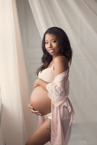 Beautiful pregnant woman ink dress, Elegant classy maternity photography, Toronto woman photography diversity